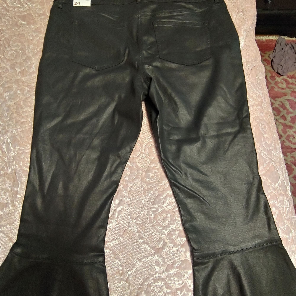 Lane Bryant Black Coated Jeans
